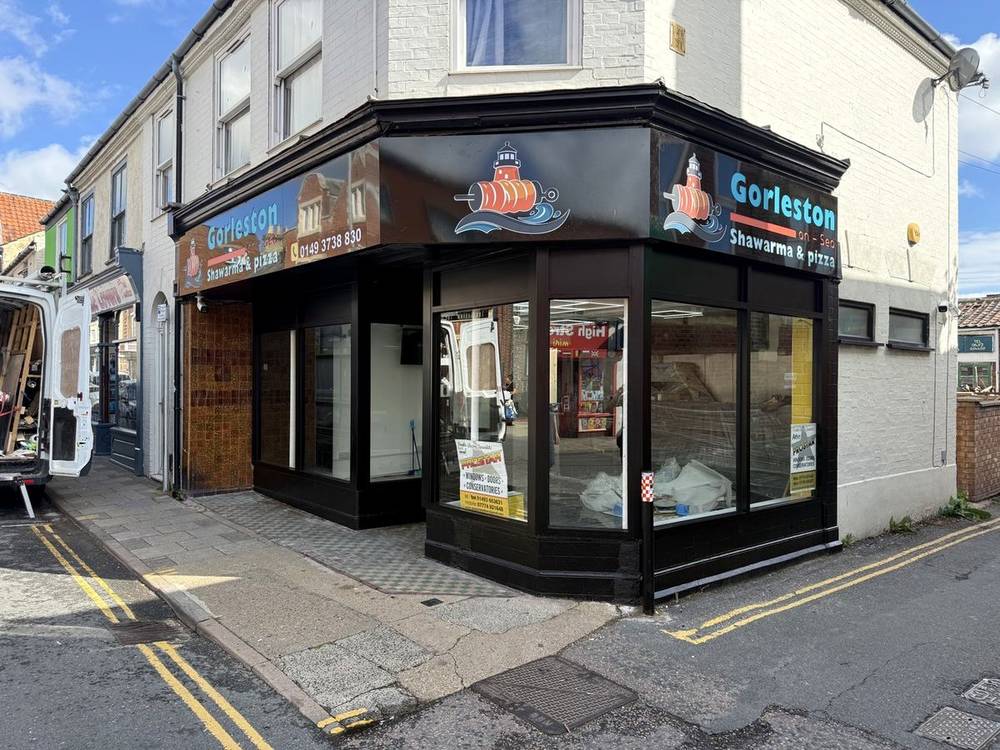 New shopfront and commercial windows at Gorleston Shawarma and Pizza, Gorleston High Street